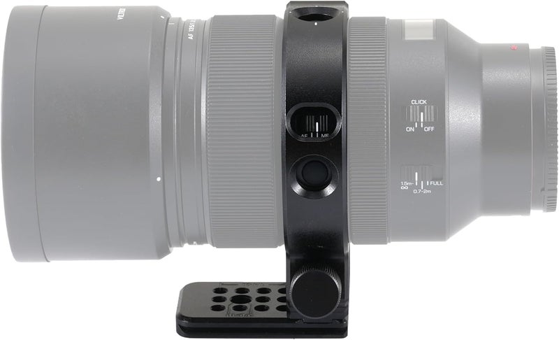FocusFoto Metal Tripod Collar Mount Ring 85mm for Viltrox AF 135mm F1.8 LAB FE/Z-Mount Lens, Bottom with 1/4" & 3/8" Thread Screw Mount Dovetail Groove Quick-Release Plate for Acra-Swiss Tripod - Image 5